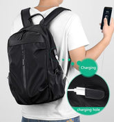 TELOSPORTS Casual Men's Travel Backpack - Suitable for Daily Business, Fits 14-inch Laptop (black)